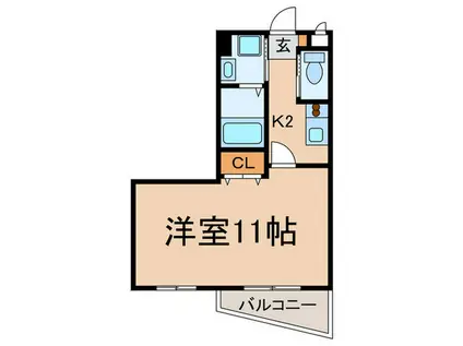 CURRENT KITAGAWA(1K/2階)の間取り写真