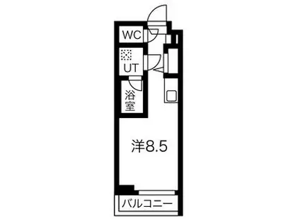 クラリッサ川崎梶ヶ谷(ワンルーム/4階)の間取り写真