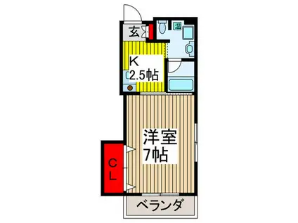 サンイング西川口(1K/1階)の間取り写真