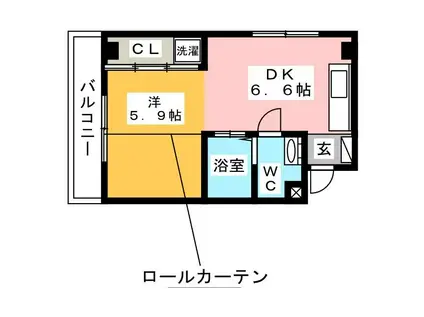 グランバリュー西巣鴨(1DK/4階)の間取り写真