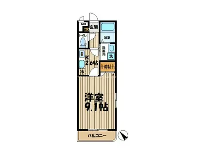 GEMINI(1K/1階)の間取り写真