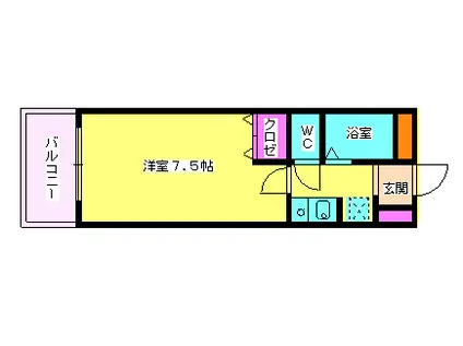 MARINA春日原(1K/3階)の間取り写真