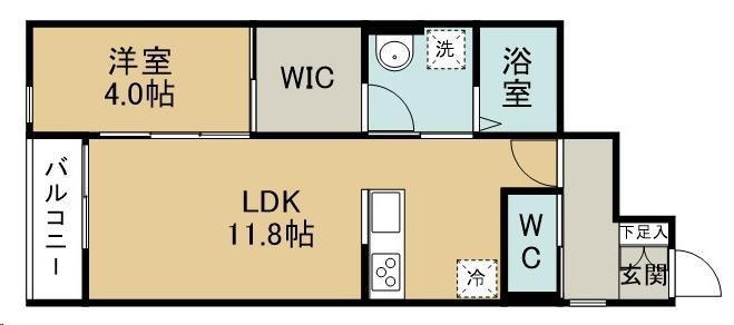 ピュアランド燕沢東(1LDK/1階)の間取り写真