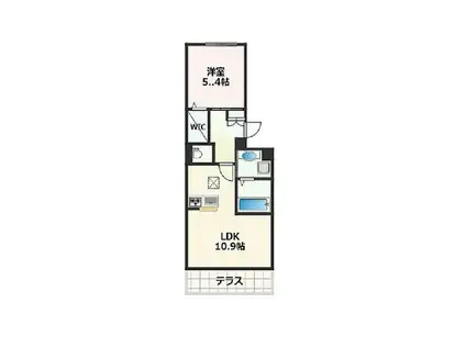 エウレカ国府(1LDK/3階)の間取り写真