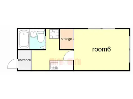 高取山町アパート(1K/2階)の間取り写真