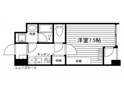 ラフィーユ北六番丁(1K/6階)の間取り写真