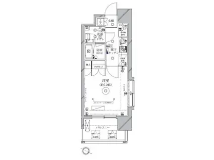 クレイシア新大塚(1K/5階)の間取り写真