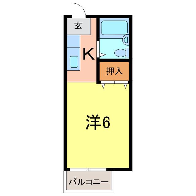 サンライズ20(ワンルーム/1階)の間取り写真