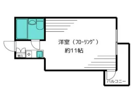 ハイホーム第2綾瀬(ワンルーム/2階)の間取り写真