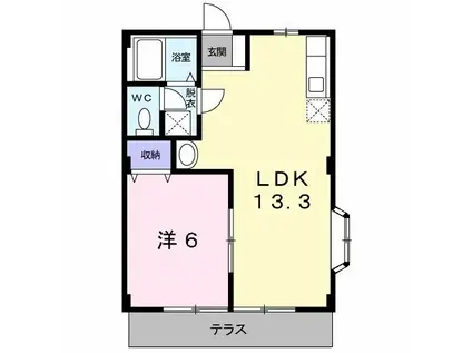 サンシャインコートIII(1LDK/1階)の間取り写真