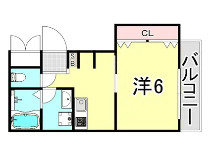 SYブリーゼ(1K/2階)の間取り写真