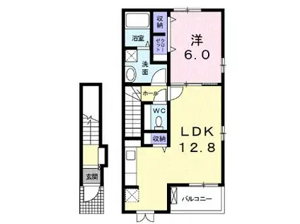 ベル アンジュ II(1LDK/2階)の間取り写真