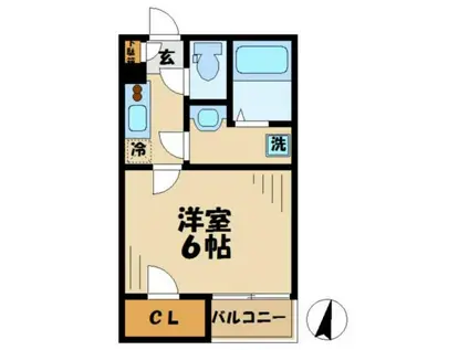 レオネクストグリーンヒルズ(1K/1階)の間取り写真