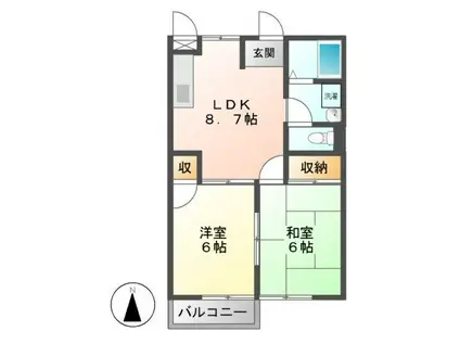 KS HOUSE A・B・C(2LDK/1階)の間取り写真