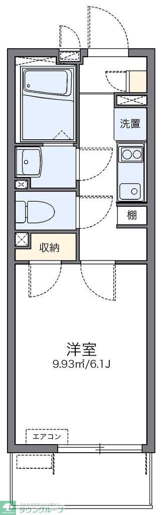 レオネクストポルト ボヌール(1K/3階)の間取り写真