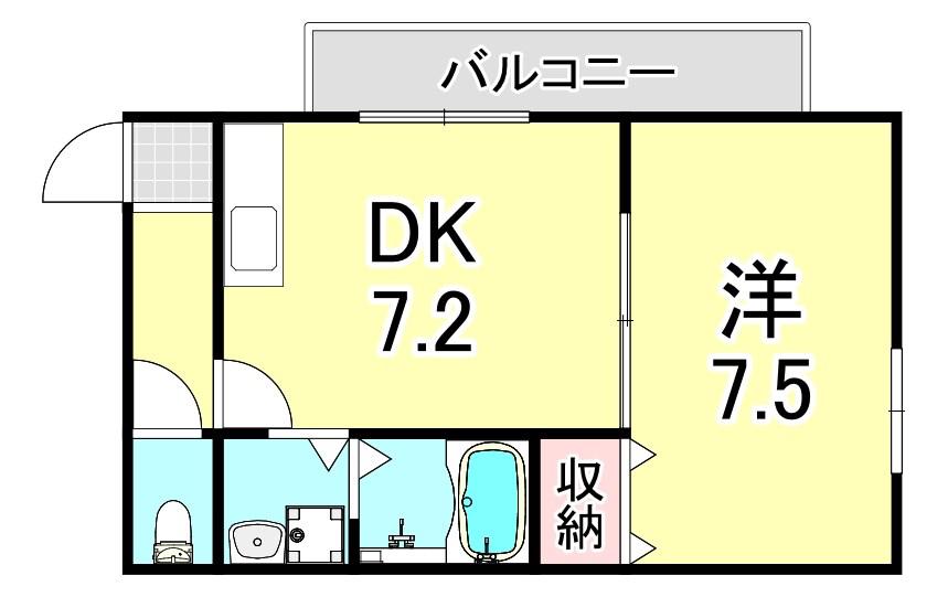 プルミエール上沢(1DK/5階)の間取り写真