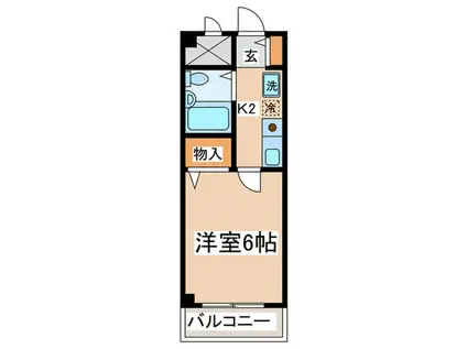 レールサイドヒルズ(1K/5階)の間取り写真