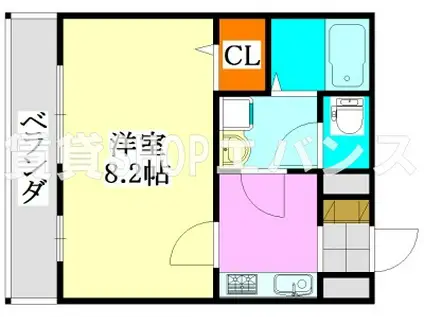 LIVLI・さぎぬま(1K/1階)の間取り写真