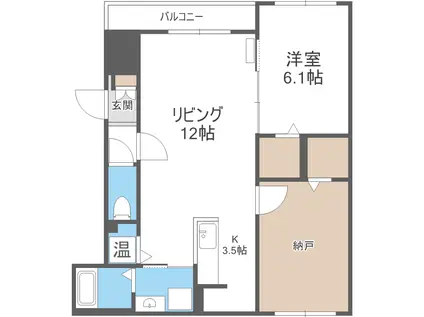 アビタクレール(2LDK/2階)の間取り写真