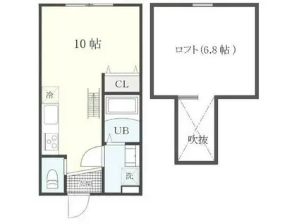 アーリアガーデン横濱山手I(ワンルーム/1階)の間取り写真