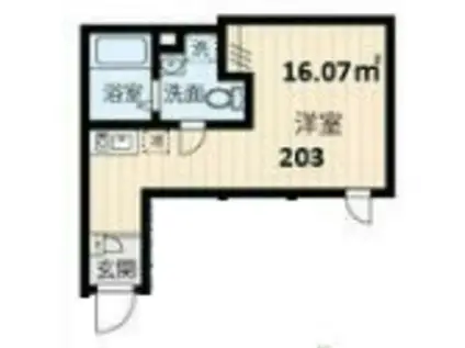 上石神井マンション(1K/2階)の間取り写真