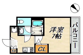 AILE神戸西(1K/1階)の間取り写真