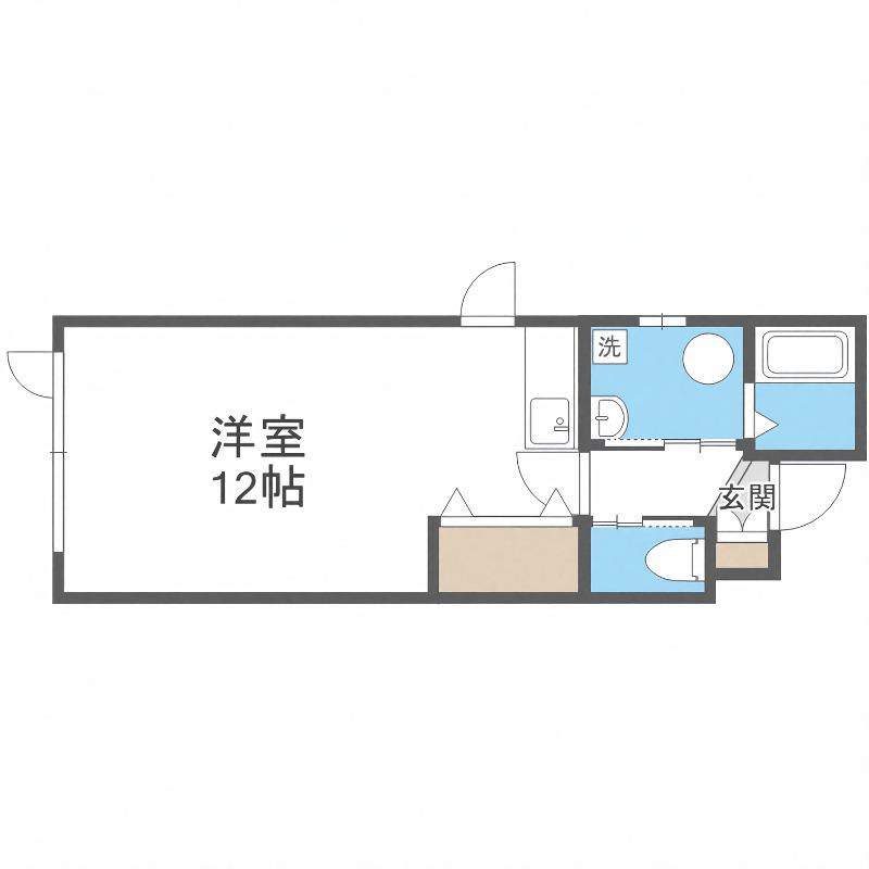 フィオーレ(ワンルーム/3階)の間取り写真