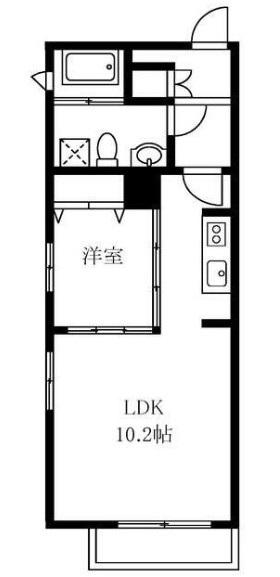 S・FLATIII(1LDK/1階)の間取り写真