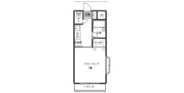 栄光ハイツ(1K/1階)の間取り写真