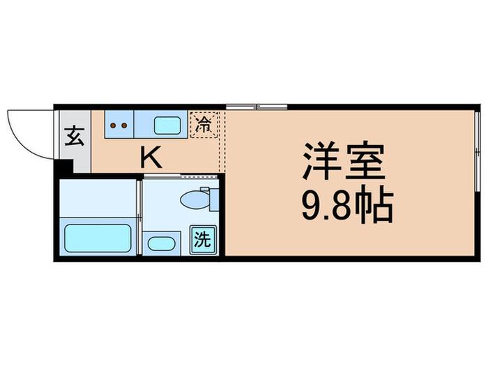 PONANT IKEBUKURO(1K/2階)の間取り写真