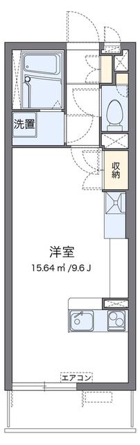 クレイノパレスアニマル21(ワンルーム/1階)の間取り写真