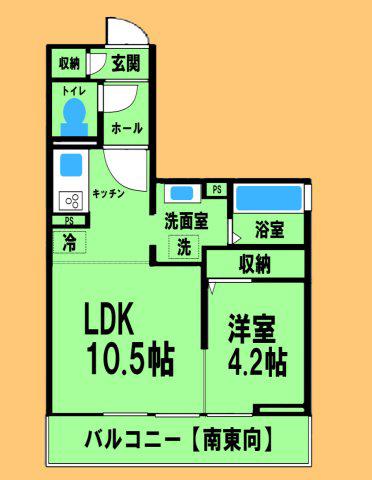 コンフォール東橋本2丁目(1LDK/3階)の間取り写真