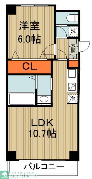 ルーブル白金(1LDK/1階)の間取り写真