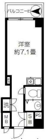 レジデンス上野(ワンルーム/8階)の間取り写真