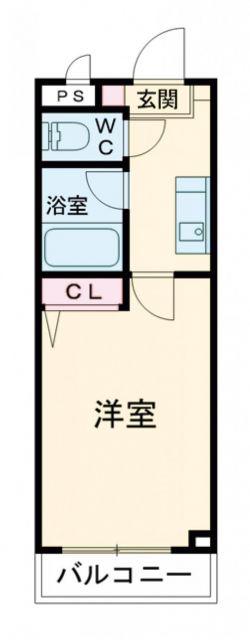 プラチナコート60番館(1K/2階)の間取り写真