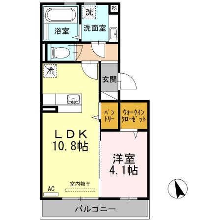 セブン アウルズ(1LDK/2階)の間取り写真