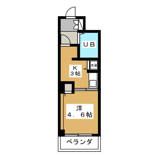 ヘリオス378立川(1K/2階)の間取り写真