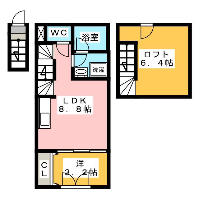 アルテール大船(1LDK/2階)の間取り写真