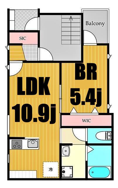 サウスERN APARTMENT 星川(1LDK/1階)の間取り写真
