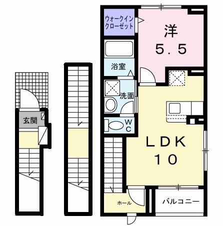 クリアネスM Ⅰ(1LDK/3階)の間取り写真