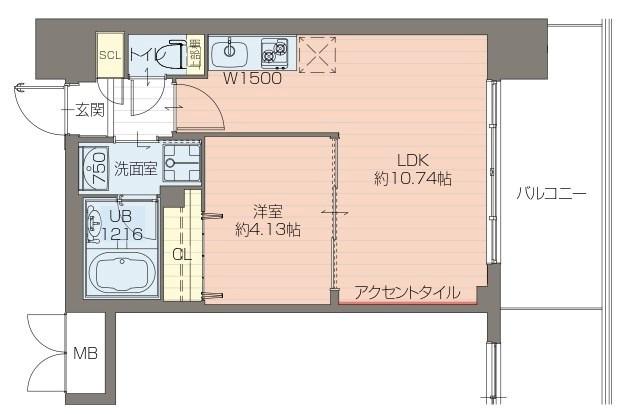 プレジオ御幣島(1LDK/12階)の間取り写真