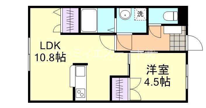 ロイヤル藤 I(1LDK/1階)の間取り写真