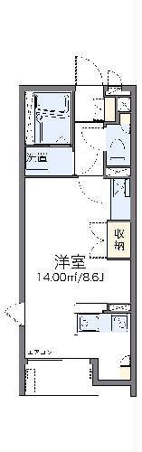 レオネクストジャルダン(ワンルーム/1階)の間取り写真