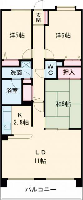 ソルプラーサ堺(3LDK/12階)の間取り写真