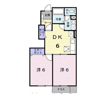 ANNEX31-III(2DK/1階)の間取り写真