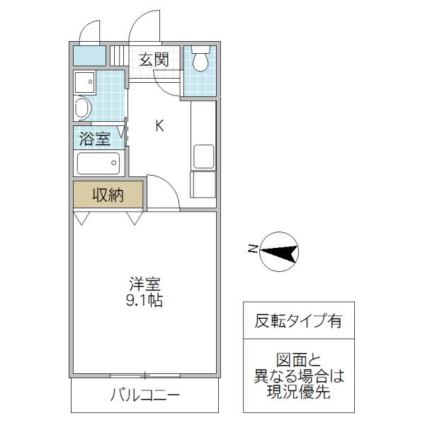 アリエッタ赤塚(1K/3階)の間取り写真