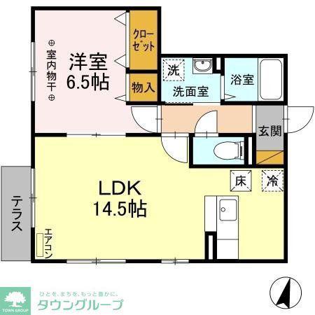 アネックスセキセン弐番館(1LDK/2階)の間取り写真