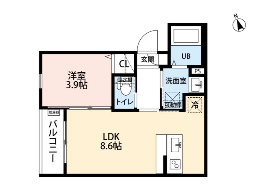 ROBOT HOME 新守山(1LDK/1階)の間取り写真