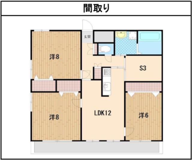 クローネ川口(3SLDK/5階)の間取り写真