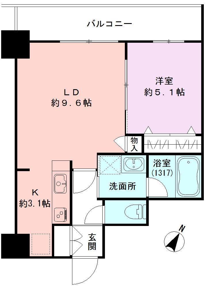 BUENA東幸町弐番館(1LDK/1階)の間取り写真